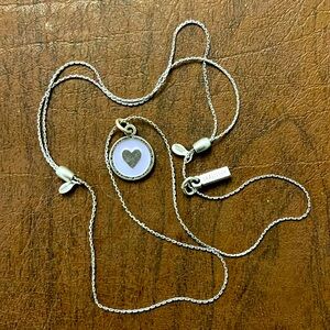Alex and Ani Adjustable Heart 💜 Necklace silver